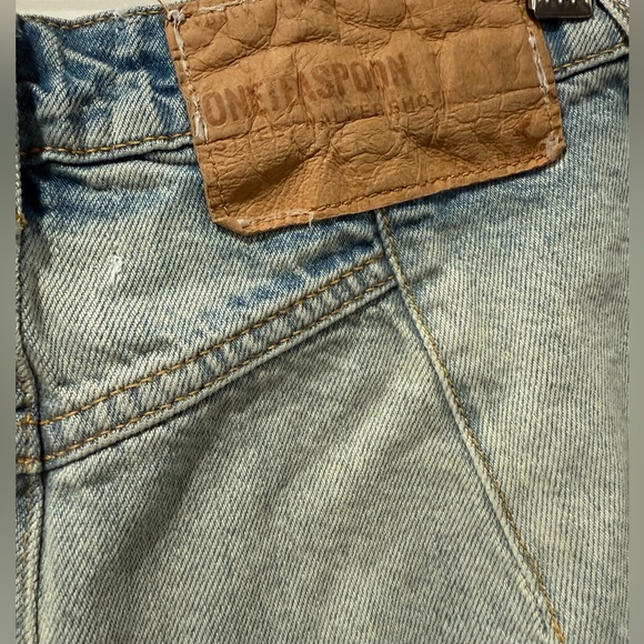 ONE TEASPOON x Free People Kansas Streetwalker High Rise Denim Shorts 24 New - Picture 6 of 8